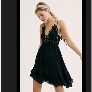 Free People One Adella slip dress in Black